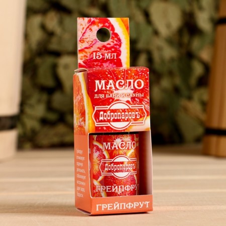 Эфирное масло "Грейпфрут" в коробке с подвесом 15 мл "Добропаровъ"-1