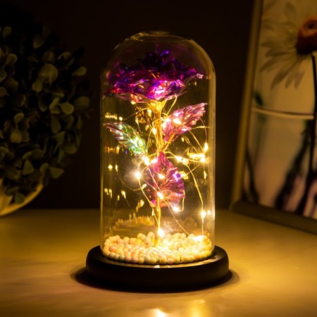 Nightlight "Color Flower" LED from batteries 3haaa 11x11x20 cm-2