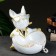 Buldog Candy Candlestone stand is white, 20x18x21cm