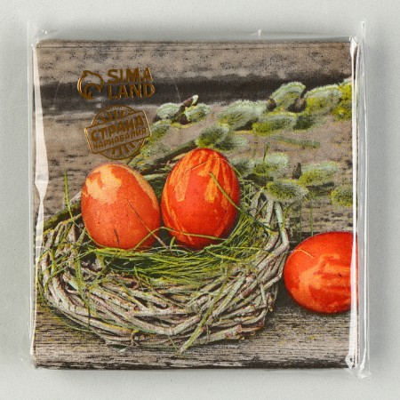 Paper “Easter eggs” napkins in a nest, 25x25 cm, set 20 pcs.-3