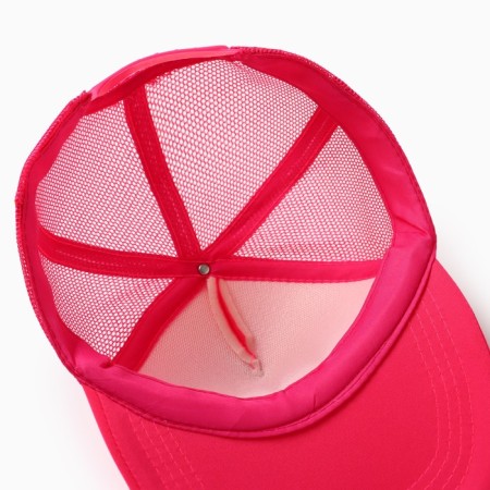 Women's baseball cap with minaku grid, fuchsia color, size 56-58-3
