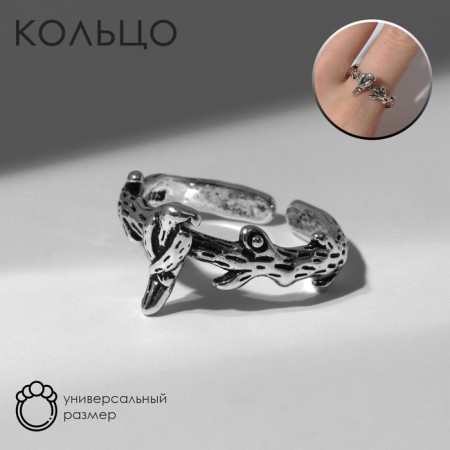Ring "Right" Raven, color black silver, dimensionless