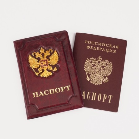 Cover for passport, burgundy color-4