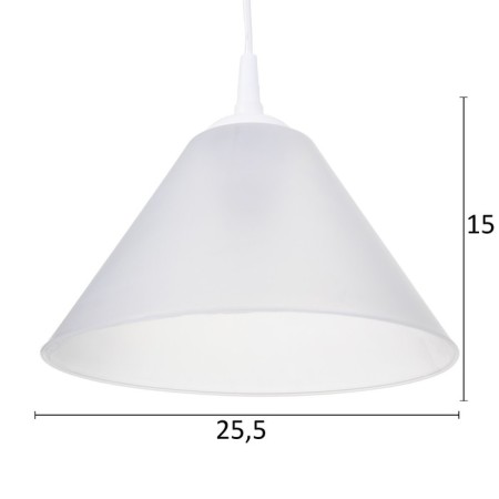 Susage "cone" 1x15W E27 Model: BR 00266 White/Transparent 25x25x15cm-3
