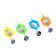 Bird toy mirror with a metal bell No. 2 Mix flowers