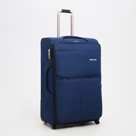 Big suitcase 28 ", a lightning department, code castle, 3 wheels, 2 external pockets, blue color-1