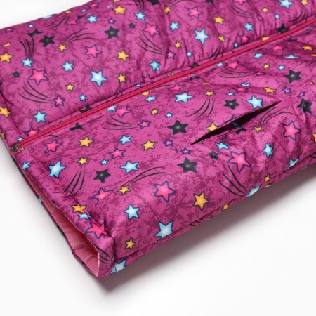 Jacket for girls, raspberry color/stars, height 110-116 cm-10