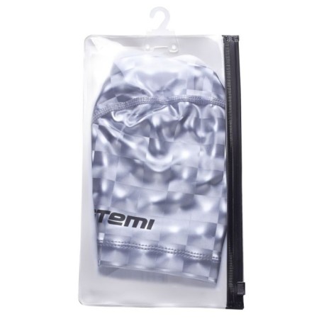 ATEMI Pu 120 swimming cap, fabric with polyurethane coating, gray 3D color-4