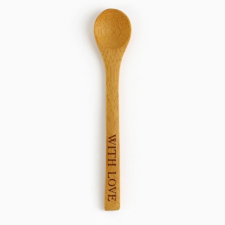 Bamboo spoon "With Love", 3 x 16 cm.-2