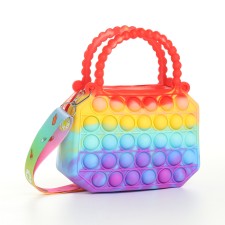Сумка детская для девочки на молнии, pop it, цвет красный