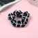 Hair elastic band "Orbit" large cage, 9 cm, black and milk