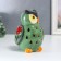 Souvenir Ceramics Light "Green Filin with Flower" from the solar battery 13.5x9.5 cm