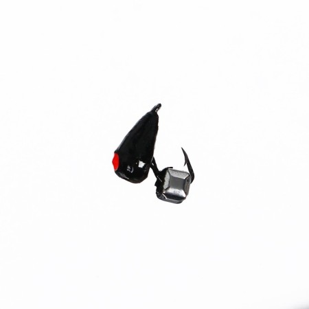 Mormyshka crap black, red eye + cube Granin silver, weight 0.7 g-1