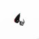 Mormyshka crap black, red eye + cube Granin silver, weight 0.7 g