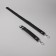 Genuine leather bag, adjustable, with carbines, 60 ± 2 cm × 2.5 cm, black/silver color