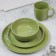 Ceramic plate "Olive", 26.5cm, green color