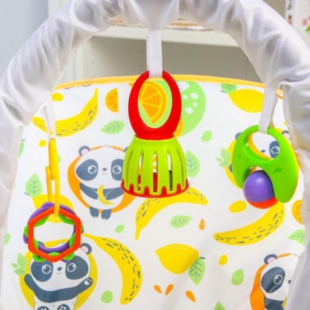 Shakeslong - rocking for newborns "Panda", game arc, toys mix-2