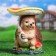 Garden Figure-Hedgehog "Gray Hedgehog under the Mushroom" good souvenirs from polystone, 23 cm, average