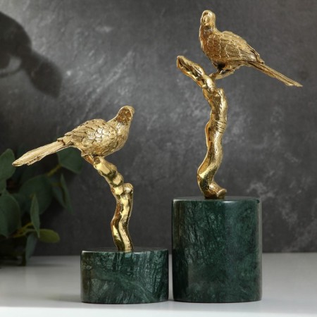 Figurine "bird" marble brass 16 x 8 x 24 cm-6