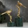 Figurine "bird" marble brass 16 x 8 x 24 cm