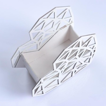 Kashpo wooden "Heytek Heart", white, 20 × 10 × 20 cm-3
