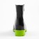 Women's rubber boots, black+light green, size 36