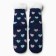 Women's socks with fur, dark blue color/heart size 36-40