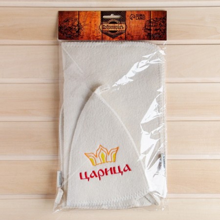 Set for the bath "Queen" hat, rug, mitten-4