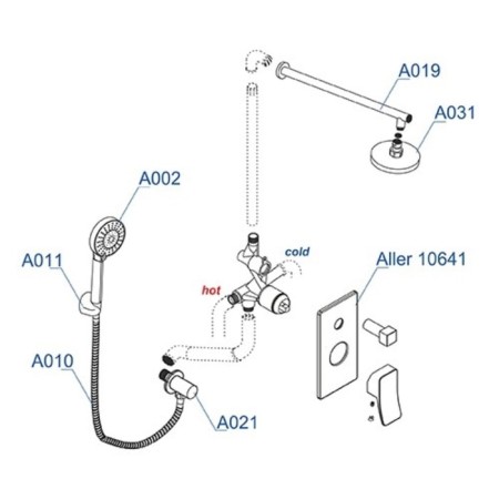 The wasserkraft A14131 shower system, built -in, tropical shower, shower, chromium-2