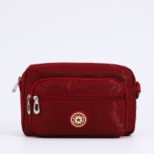 Bag Cross-Bodi with a zipper, red color