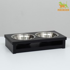 Animal feeder is double, 2 x 350 ml, 31.5 x 16 x 6.7 cm