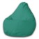 The hand-bag “Pear” is positive Modus, size l, diameter 80 cm, height 100 cm, velor, green color