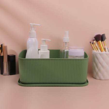 Organizer for storing cosmetic supplies, with a lid, 24 × 16.5 × 9.2 cm, color mix-3