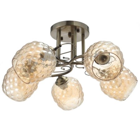 Steel Stewsvelight Nicole 5x60W E27, bronze 55x55x28 cm