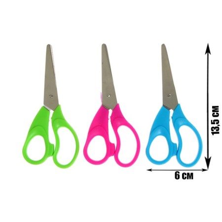 Scissors 14 cm, plastic handles, in a cardboard box, a mix-1