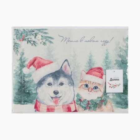 New Year's napkin on the table "heat in the new year", 40x29cm-3
