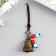 Metal bell "Greek ornament" with colored beads d = 2.5 cm 5x2.7x2.7 cm