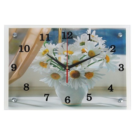 Carty clock is wall, interior "chamomiles", silent, 25 x 35 cm