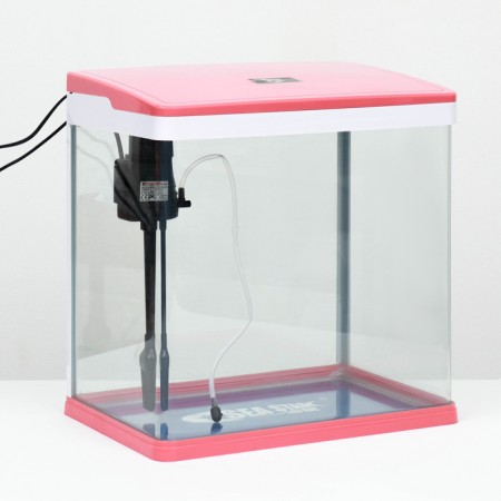 The Seastar HX-390F Aquarium includes: LED lamp 3 color, 7 modes, filter, 30 l, red 99336
