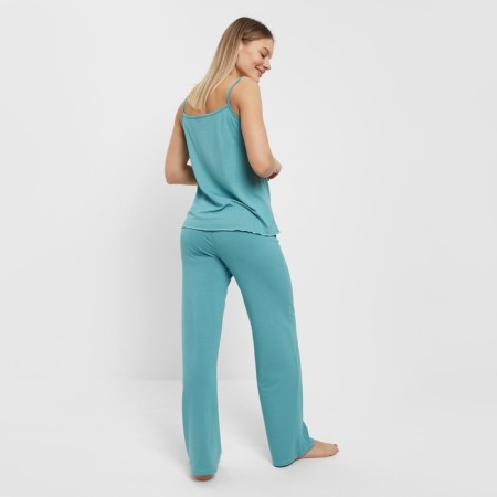 Female pajamas (T -shirt, trousers) Biryuza color, size 52-4