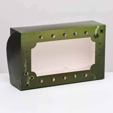 Folding box with a window for marshmallows "The best", 25 x 15 x 7 cm-1