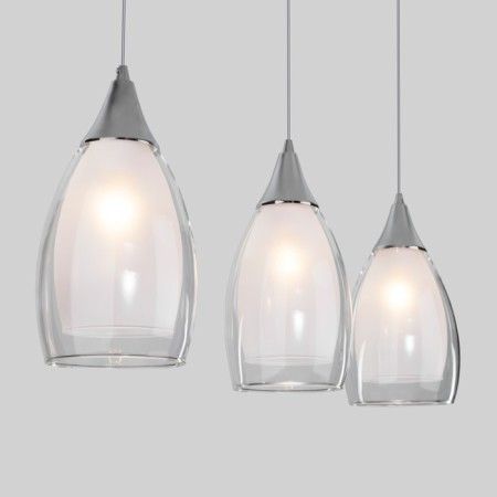 Suspended lamp with glass ceiling Cosmic, 15W, E14, 62x12 cm-2