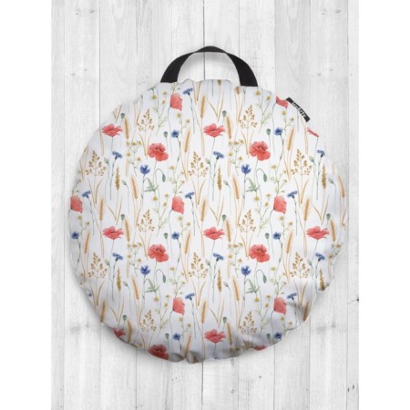 Pillow Sidushka "Field of Macs", decorative, d = 52 cm