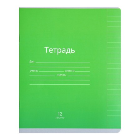 Notebook of 12 sheets in the line monophonic calligrata "Classic bright", cover coated paper, varnish, OFSET block, mix-10