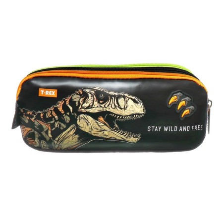 Penal soft, 3 departments, 85 x 210 x 55 mm, voluminous, Devente T-Rex, textiles/artificial leather 7020410-2