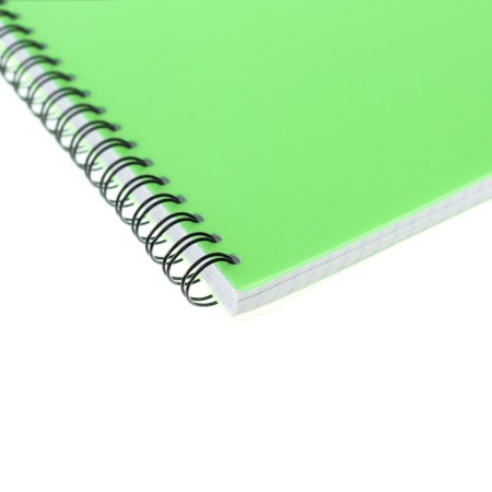 A4 notebook, 80 sheets, cage on spirals, erichkrause, motion, green, plastic cover-2