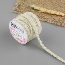 Weekes decorative canvas “Kosichka”, 6 mm, 9 ± 0.5 m, light-beige color