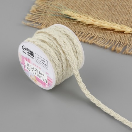 Weekes decorative canvas “Kosichka”, 6 mm, 9 ± 0.5 m, light-beige color