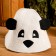 A cap for a bathhouse with children's thermal "Panda" with ears, felt, 100% wool