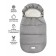 Winter fur envelope for a boy, height 105 cm, color gray color